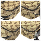 Gucci Beige Brown GG Canvas Leather Shoulder Bag — view 4