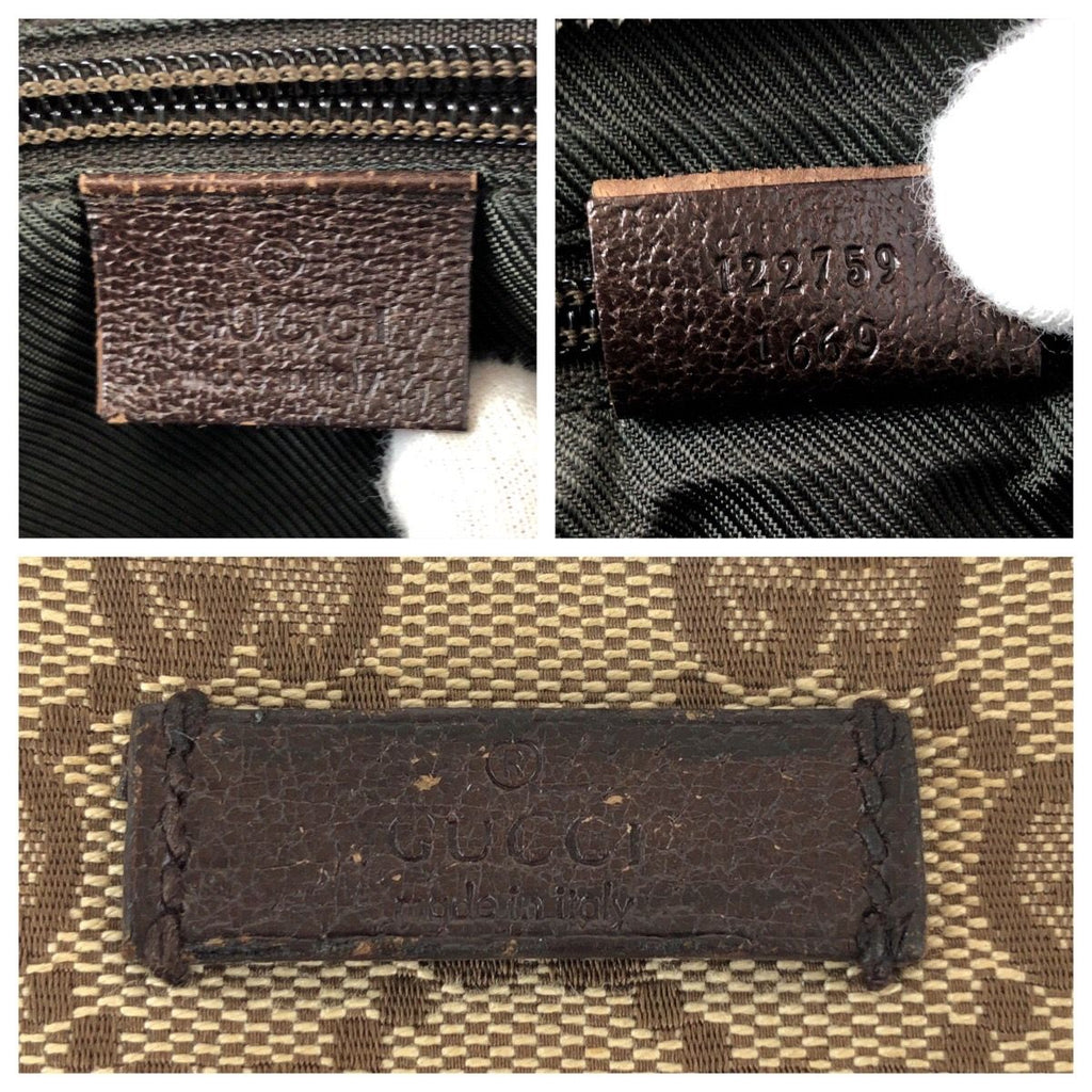 Gucci Beige Brown GG Canvas Leather Shoulder Bag — view 5