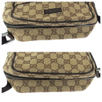 Gucci Beige Brown GG Canvas Leather Shoulder Bag — view 6