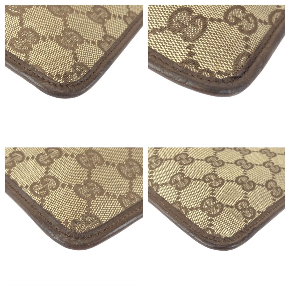 Gucci Beige Brown Silver GG Canvas Leather Shoulder Bag Pochette — view 3