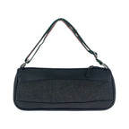 Gucci Sherry Line Black Silver Leather Handbag Pouch — view 2