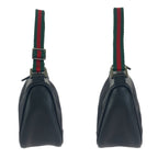 Gucci Sherry Line Black Silver Leather Handbag Pouch — view 8
