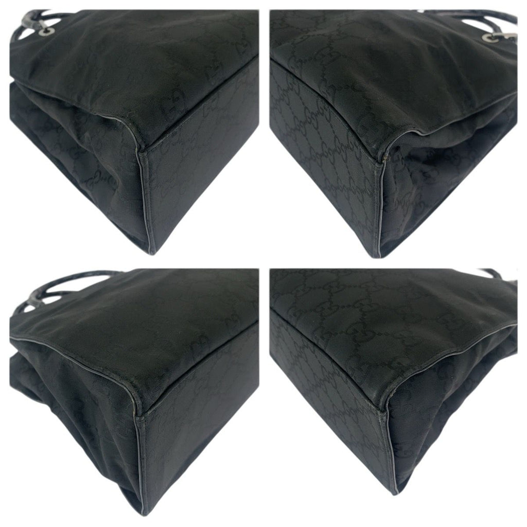 Gucci Bamboo Black Silver Nylon 002 Tote — view 3