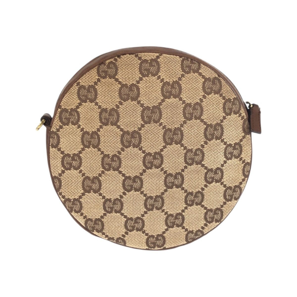 Gucci Brown Beige Gold GG Canvas Shoulder Bag Pochette — view 2
