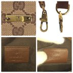 Gucci Brown Beige Gold GG Canvas Shoulder Bag Pochette — view 6