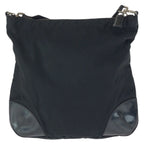 Prada Tessuto Black Silver Nylon Shoulder Bag — view 2