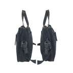 Prada Tessuto Saffiano 2-Way Black Silver Nylon Leather Business Bag — view 8