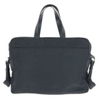 Prada Tessuto Saffiano 2-Way Black Silver Nylon Leather Business Bag — view 2