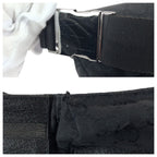Gucci Black Silver GG Canvas Leather Belt Bag — view 5