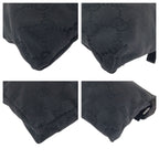 Gucci Black Silver GG Canvas Leather Belt Bag — view 3