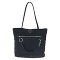 Prada Tessuto Black Silver Nylon Shoulder Bag