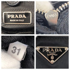 Prada Tessuto Black Silver Nylon Shoulder Bag — view 4