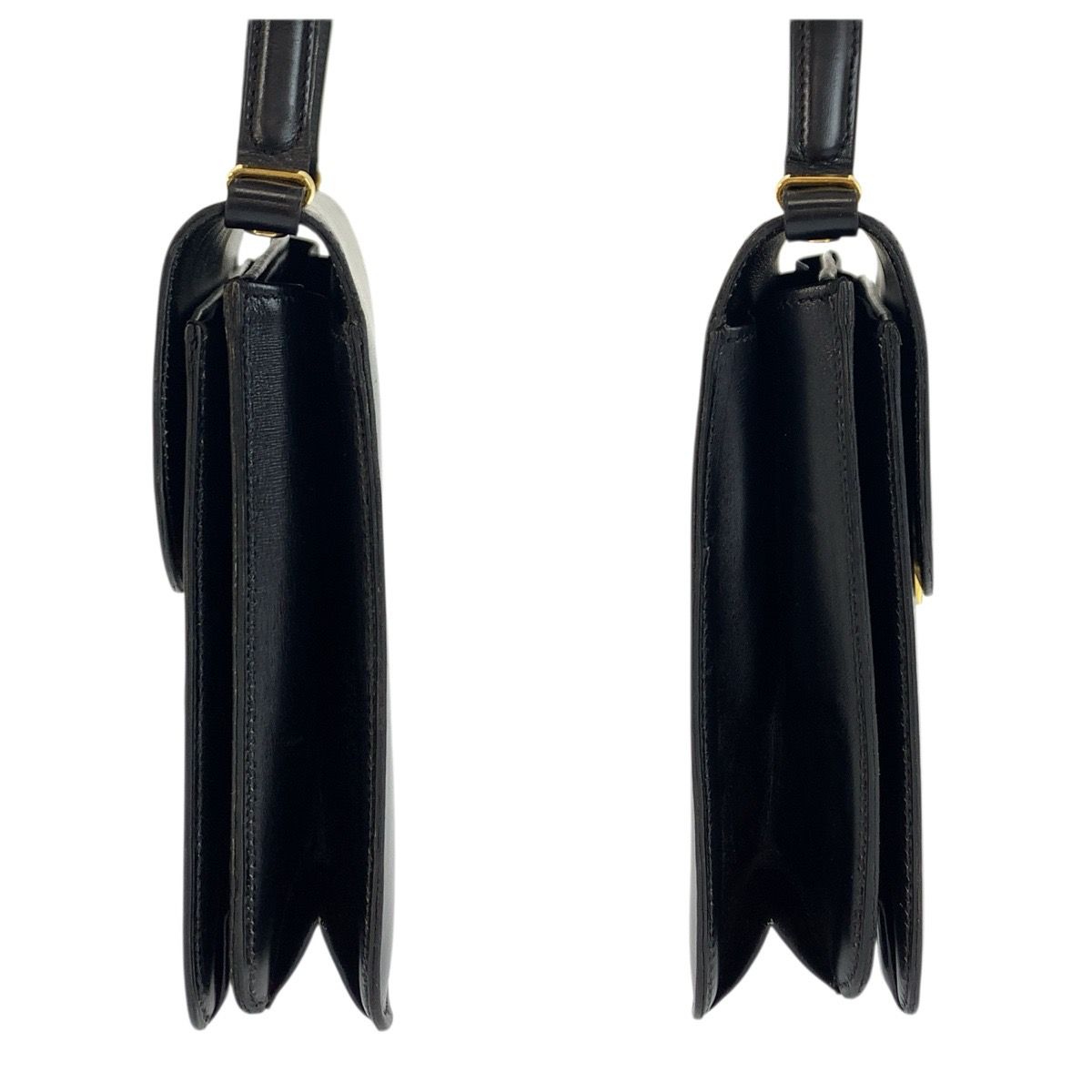 Dior Vintage Black Gold Leather Shoulder Bag — view 8