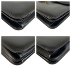Dior Vintage Black Gold Leather Shoulder Bag — view 4