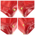 Prada Saffiano Red Gold Leather Tote — view 4