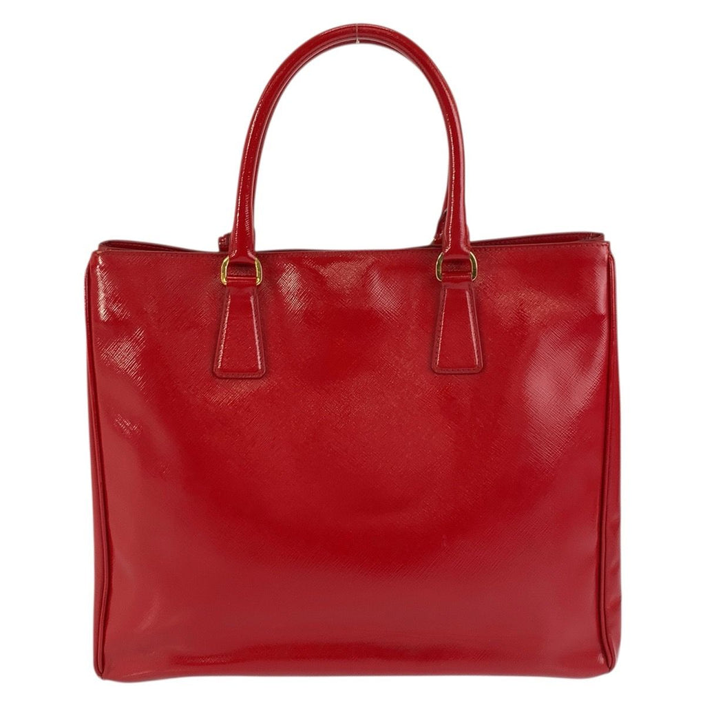 Prada Saffiano Red Gold Leather Tote — view 2