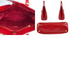 Prada Saffiano Red Gold Leather Tote — view 9