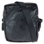 Chanel Sports Line CC Logo Black Silver Shoulder Bag Pochette