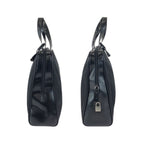 Prada Tessuto Black Silver Nylon Leather Business Briefcase — view 8