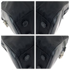 Prada Tessuto Black Silver Nylon Leather Business Briefcase — view 3