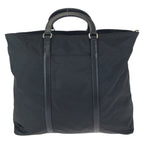 Prada Tessuto 2-Way Black Silver Nylon Leather Shoulder Bag — view 2