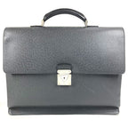 Louis Vuitton Business Bag Serviette Moscova Taiga Leather Ardoise Black