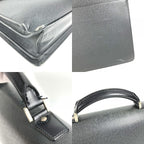 Louis Vuitton Business Bag Serviette Moscova Taiga Leather Ardoise Black — view 7