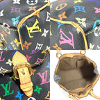 Louis Vuitton Shoulder Bag Aurelia MM Monogram Multicolor Canvas Noir Black — view 8