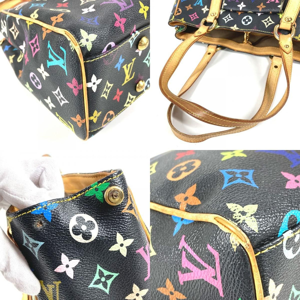 Louis Vuitton Shoulder Bag Aurelia MM Monogram Multicolor Canvas Noir Black — view 7