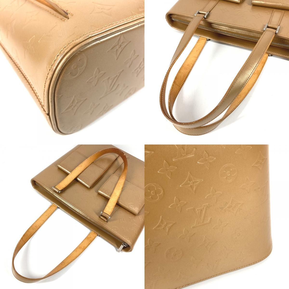 Louis Vuitton Shoulder Bag Wilwood Monogram Matte Leather Beige — view 7