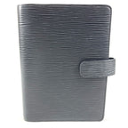 Louis Vuitton Notebook Cover Agenda MM Epi Leather Noir Black