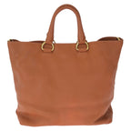 Prada Vitello Dyno 2-Way Brown Camel Gold Leather Tote Shoulder Bag — view 2
