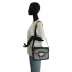 Celine Carriage Black Gold Leather Shoulder Bag — view 6