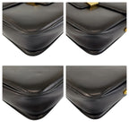 Celine Carriage Black Gold Leather Shoulder Bag — view 4