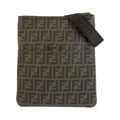 Fendi Zucca Brown Gold Shoulder Bag Pochette