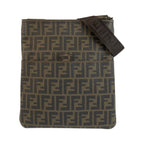 Fendi Zucca Brown Gold Shoulder Bag Pochette