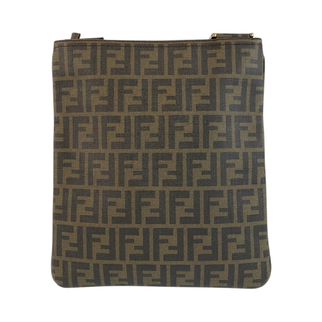 Fendi Zucca Brown Gold Shoulder Bag Pochette — view 2