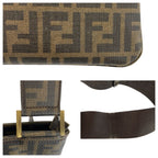 Fendi Zucca Brown Gold Shoulder Bag Pochette — view 5
