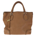 Gucci Marrakech Tassel Brown Gold Leather Tote