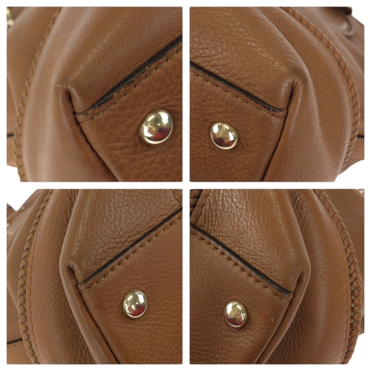 Gucci Marrakech Tassel Brown Gold Leather Tote — view 3