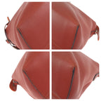 Fendi by the Way 2-Way Large Orange Brown Silver Leather Shoulder Bag — view 3
