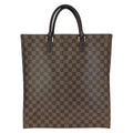Louis Vuitton Damier Ebene Sac Pura Brown Gold Leather Tote Business