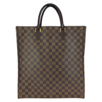 Louis Vuitton Damier Ebene Sac Pura Brown Gold Leather Tote Business