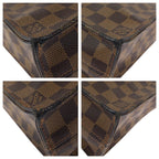 Louis Vuitton Damier Ebene Sac Pura Brown Gold Leather Tote Business — view 3