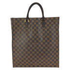Louis Vuitton Damier Ebene Sac Pura Brown Gold Leather Tote Business — view 2