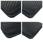 Chanel Chez Blanc Stitch CC Logo Black Gunmetal Lambskin Wallet Zip Around — view 4