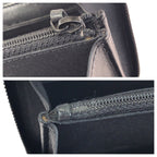 Chanel Chez Blanc Stitch CC Logo Black Gunmetal Lambskin Wallet Zip Around — view 7