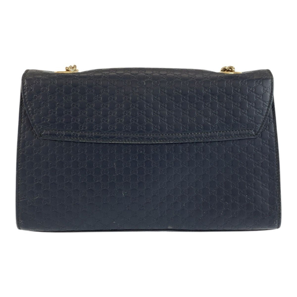 Gucci Micro Guccissima Emily Horsebit Navy Gold Chain Shoulder Bag — view 2