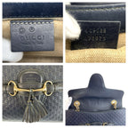 Gucci Micro Guccissima Emily Horsebit Navy Gold Chain Shoulder Bag — view 3