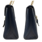 Gucci Micro Guccissima Emily Horsebit Navy Gold Chain Shoulder Bag — view 8